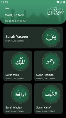 Surah Yaseen(سورة يس) android App screenshot 0